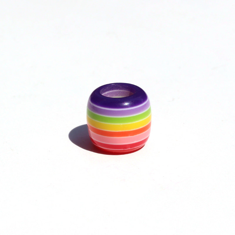 100 piezas al por mayor de 100*12 mm Rainbow Stripe Resin Beads